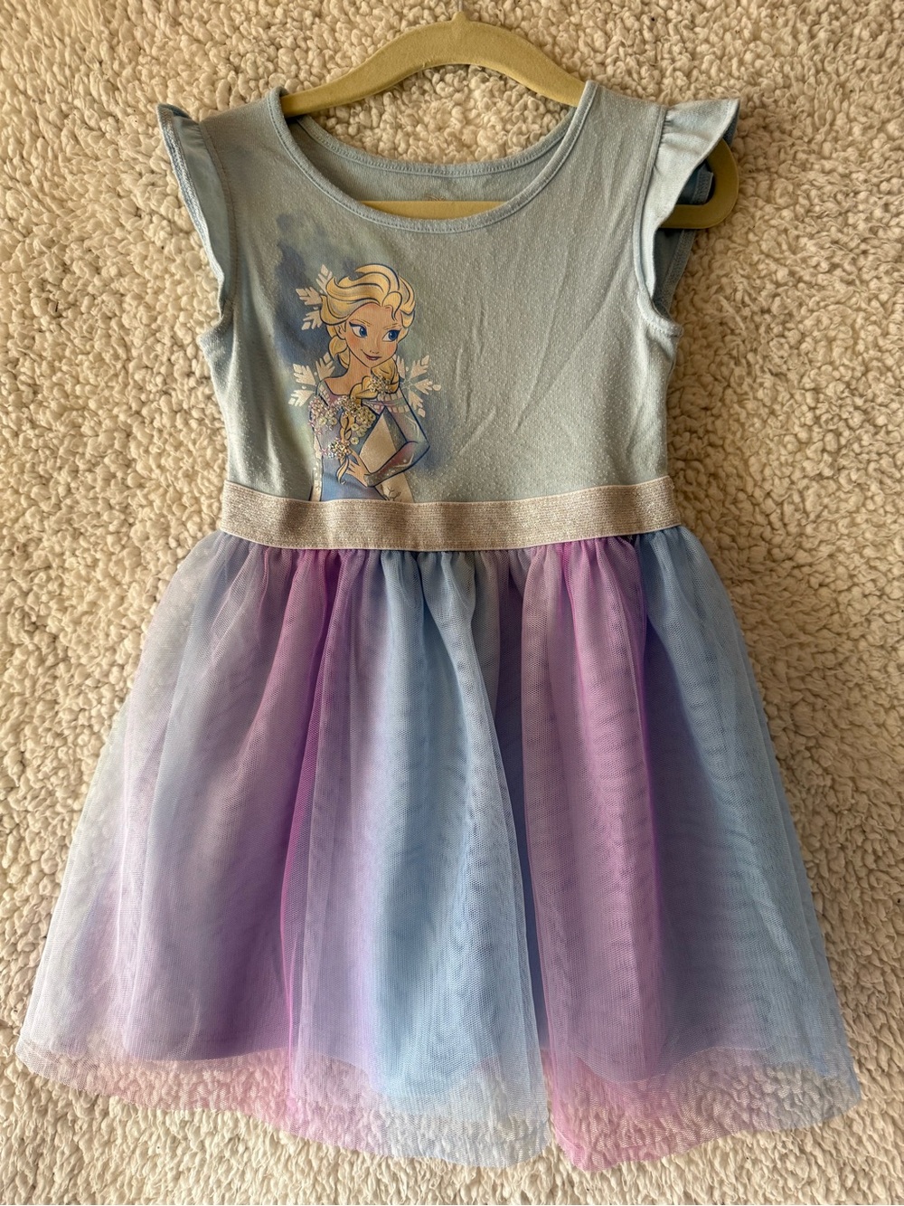 Disney x Jumping Beans Frozen Elsa Light Blue Girls Tulle Dress